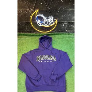 Champion Niagara University Purple Eagles Hoodie Sweatshirt Men's Size Medium‎